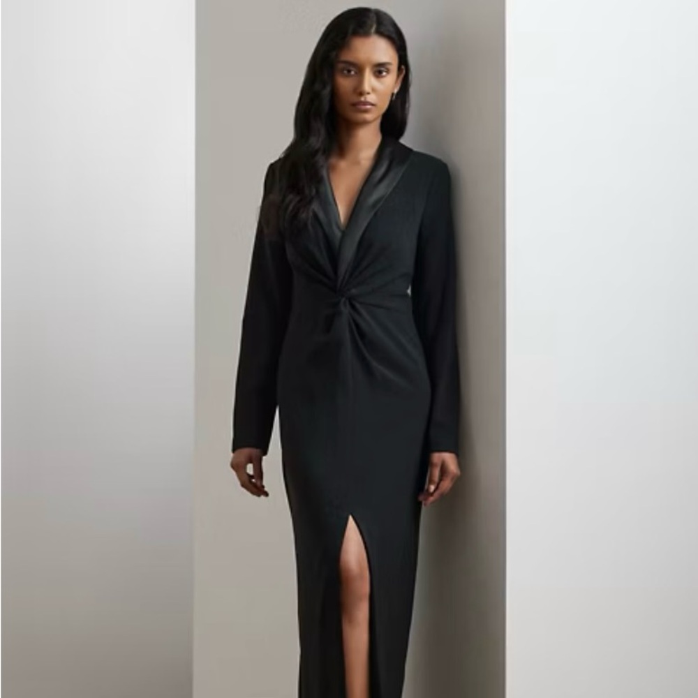 Ralph Lauren Crepe Tuxedo Dress